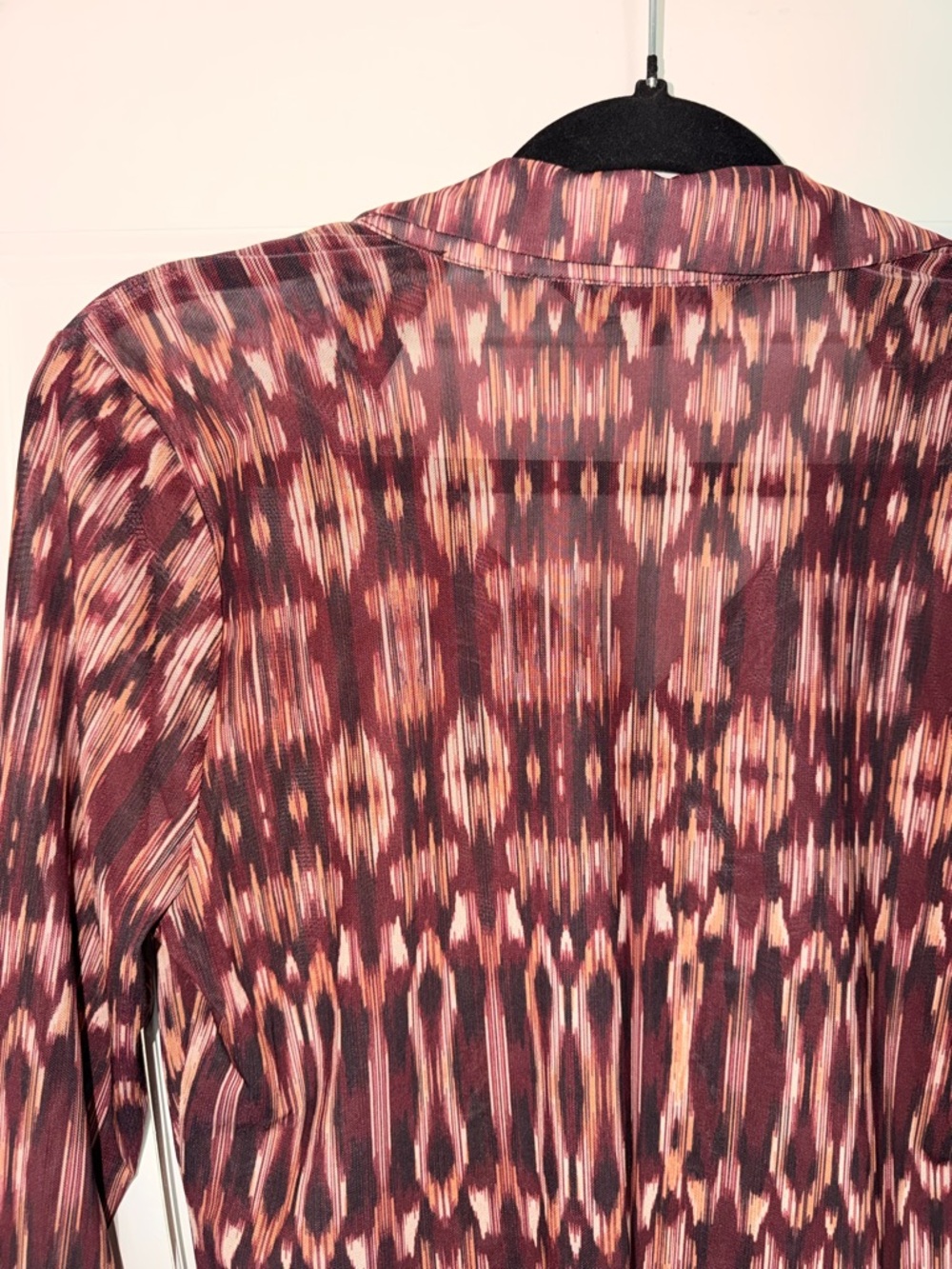 Liverpool Women’s Long Sleeve Mesh Print Button Front Blouse Top size Small - Picture 5 of 8